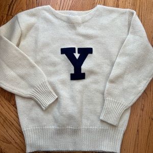 Unique Yale Varsity Athletic Letter Sweater Size L Pristine Condition